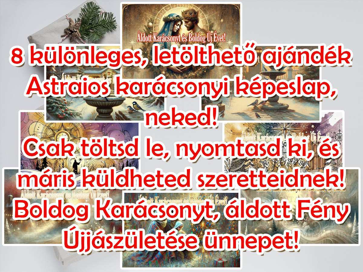 Karácsonyi ajándék Astraios képeslapok