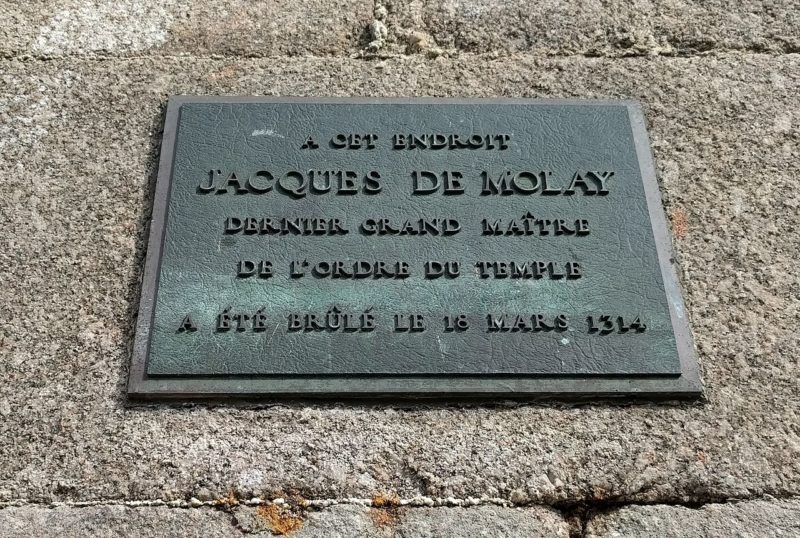 Jacques de Molay emléktáblája